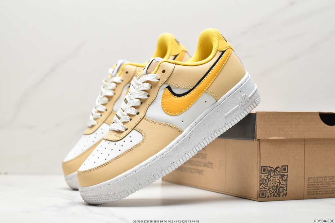 170 Nike Air Force 1 Low 07 LV8 EMB “82 Double Swoosh Yellow“ 黄白黑双勾DX6065-171