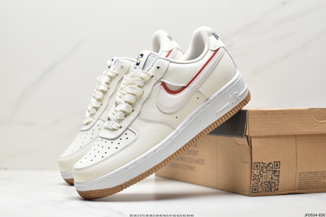 170 Nike Air Force 1 Low 07 LV8 EMB “82 Double Swoosh Yellow“ 黄白黑双勾DX6065-171