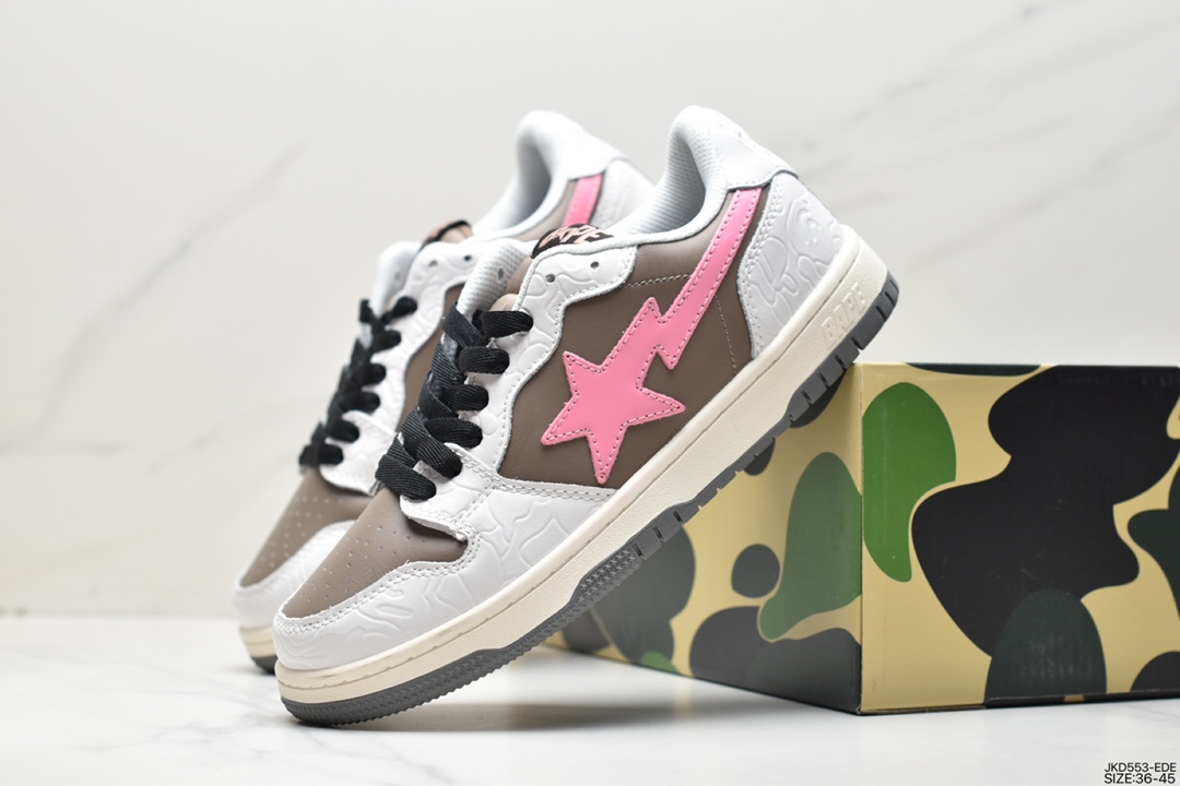 Japan's Harajuku fashion brand A Bathing Ape BAPE Sk8 Sta Low SK8 series low-top casual sports skateboard shoes