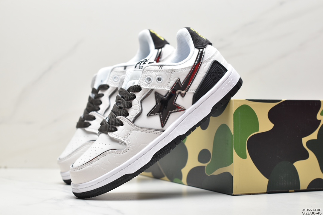 Japan's Harajuku fashion brand A Bathing Ape BAPE Sk8 Sta Low SK8 series low-top casual sports skateboard shoes