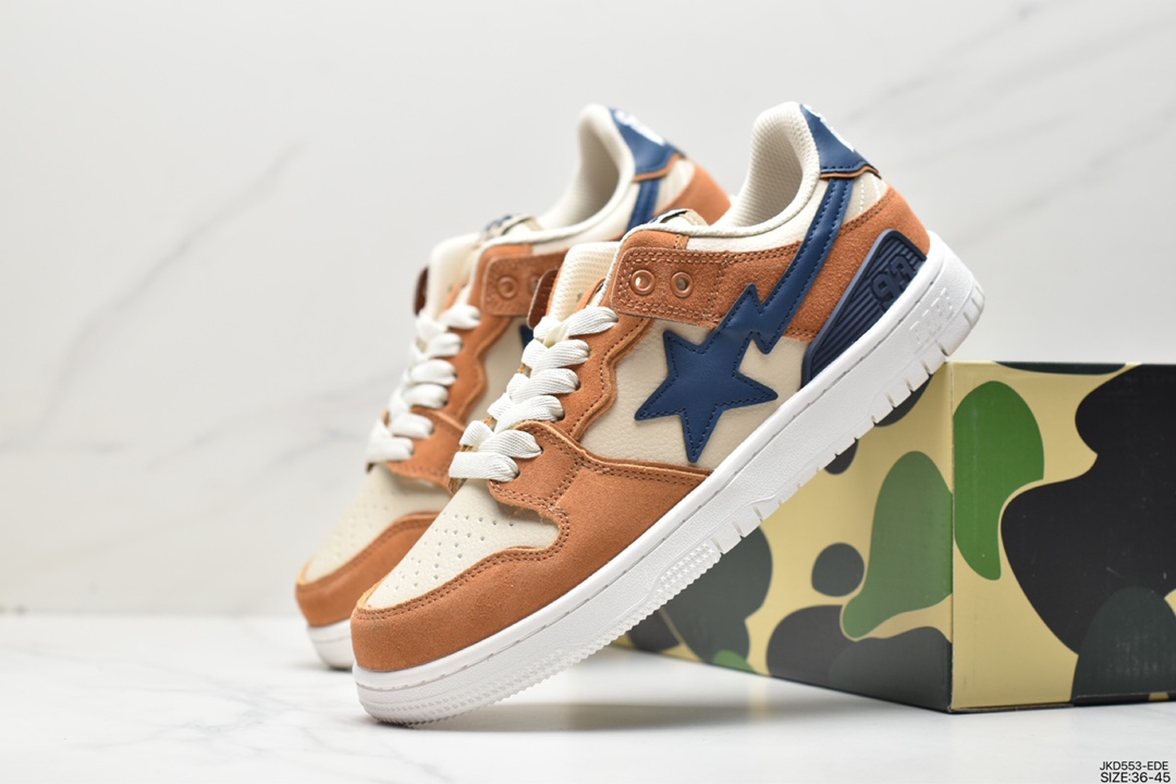 Japan's Harajuku fashion brand A Bathing Ape BAPE Sk8 Sta Low SK8 series low-top casual sports skateboard shoes