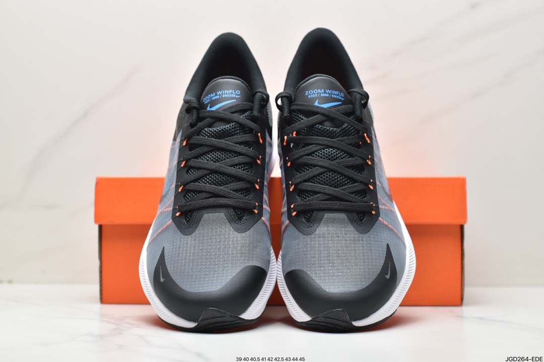 Pure original NK Air Zoom Winflo V8 black and blue moon landing mesh breathable professional running shoes CW3419-007