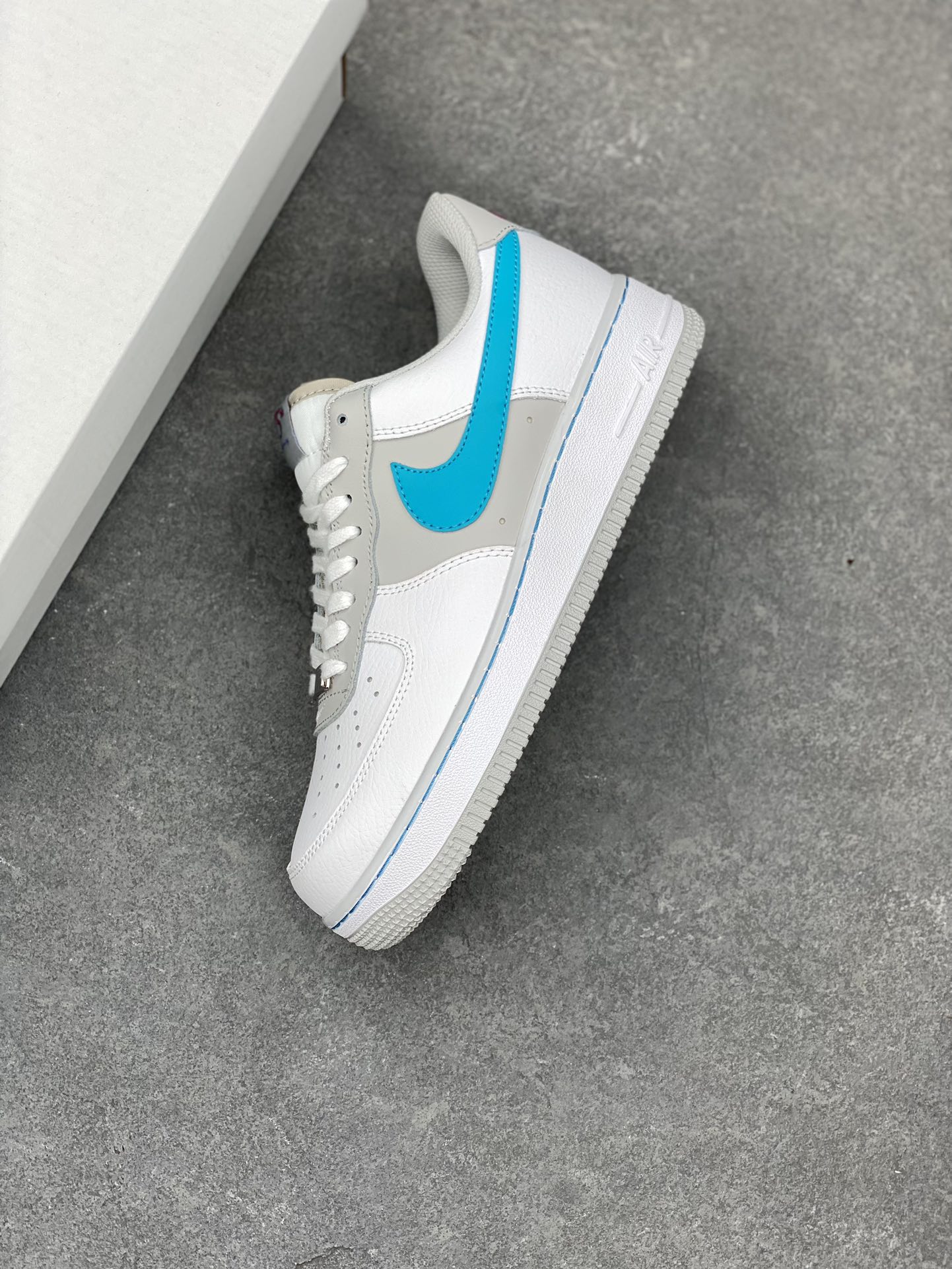 Nike Air Force 1 Low White/Grey/Blue Casual Sneakers - Sizes 36-45 8 i1677801224 3639 6