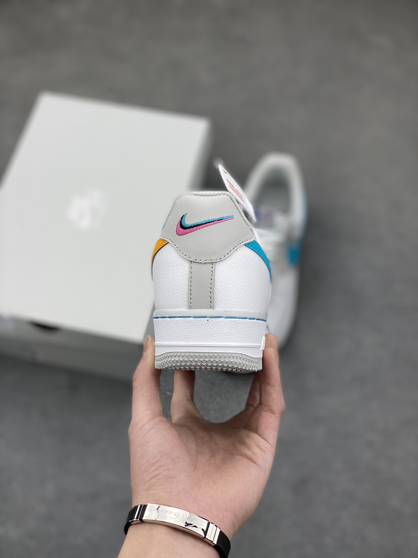 Nike Air Force 1 Low White/Grey/Blue Casual Sneakers - Sizes 36-45 5 i1677801224 9395 3
