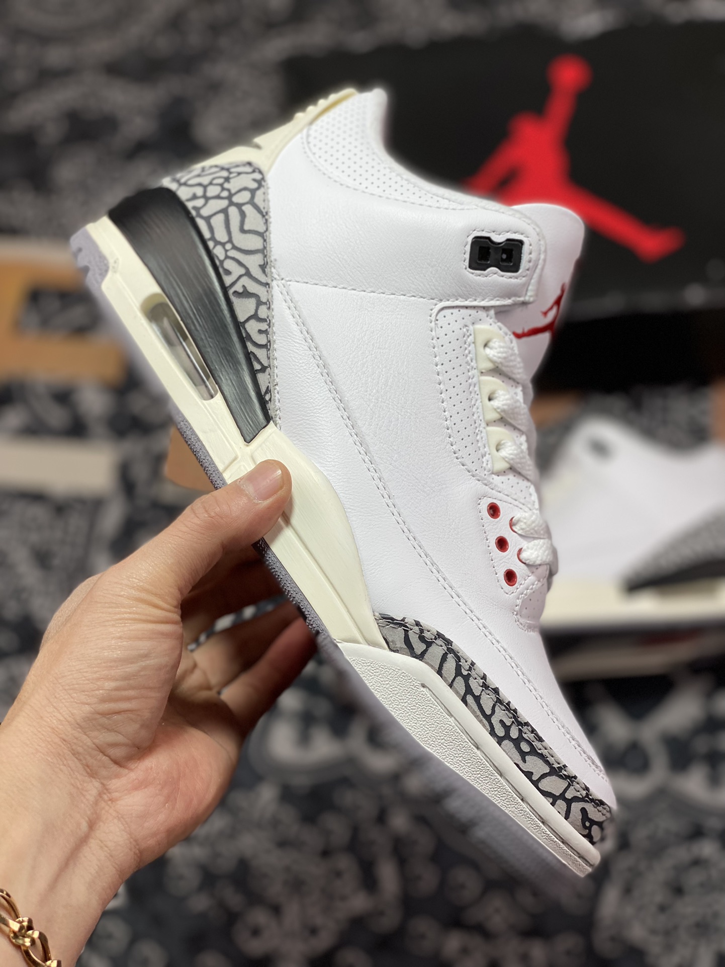 380 原装级别 S2纯原 Air Jordan 3 Retro ”White Cement Reimagined”白灰配色 DN3707-100