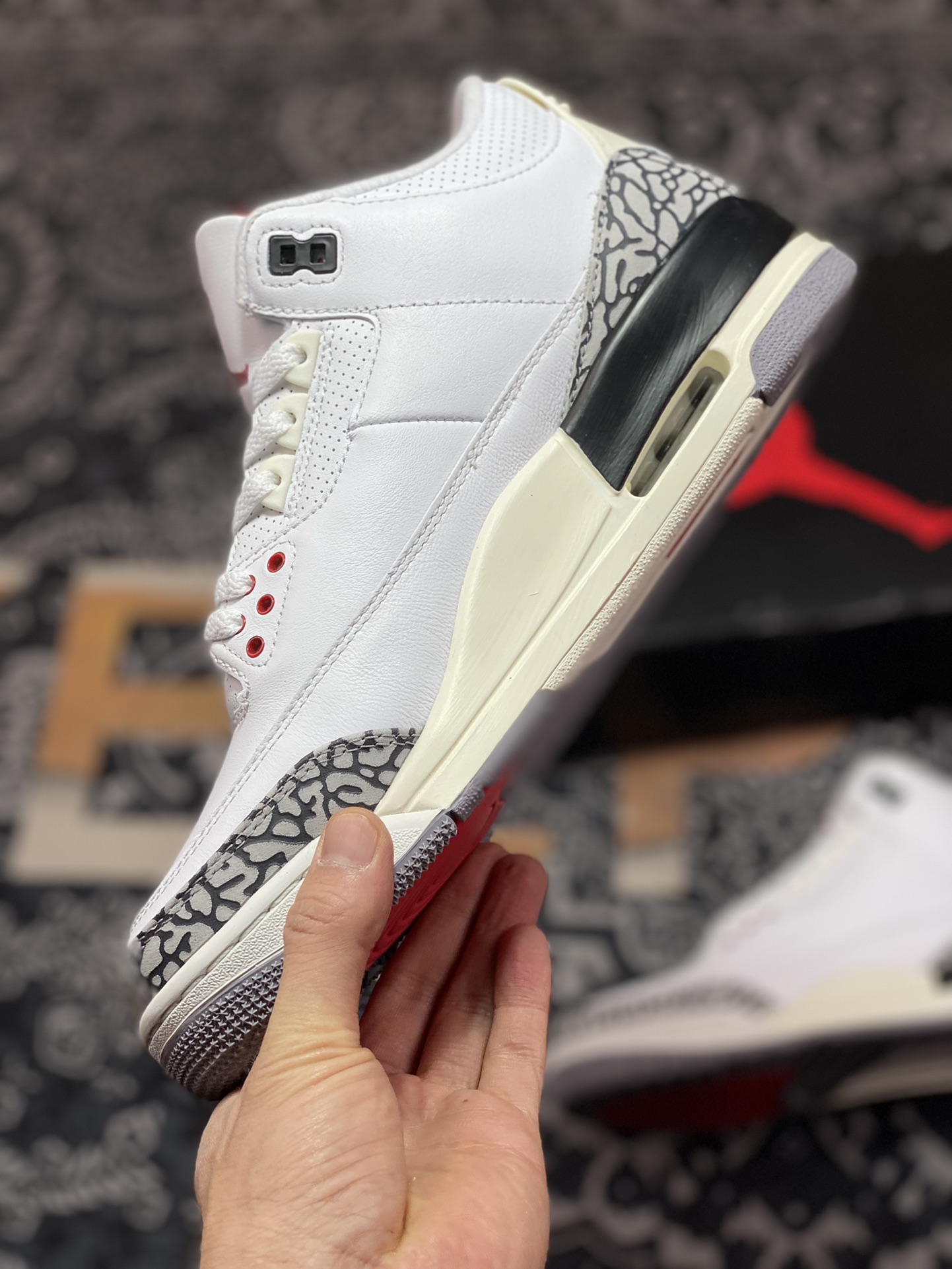 380 原装级别 S2纯原 Air Jordan 3 Retro ”White Cement Reimagined”白灰配色 DN3707-100