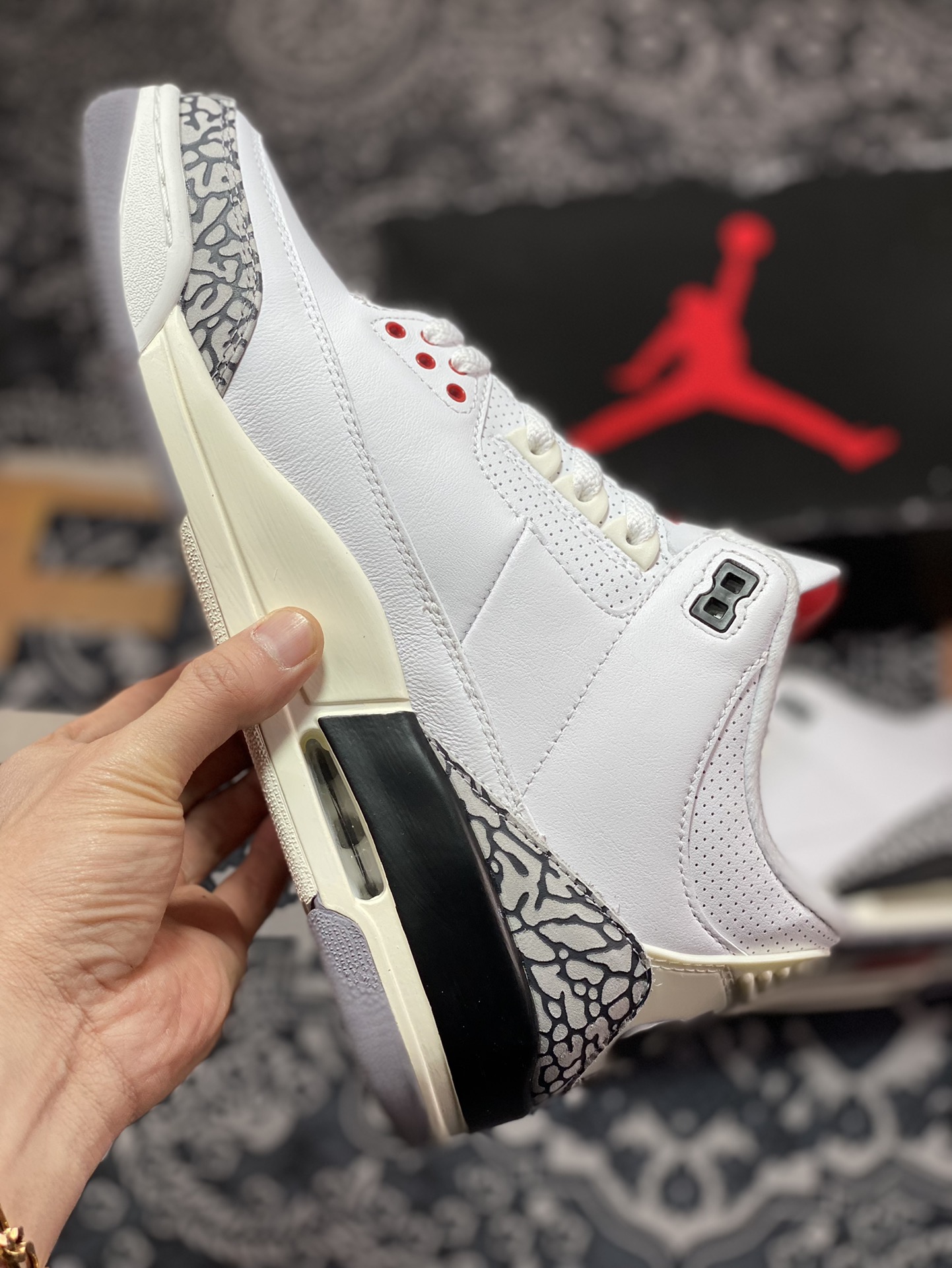 380 原装级别 S2纯原 Air Jordan 3 Retro ”White Cement Reimagined”白灰配色 DN3707-100