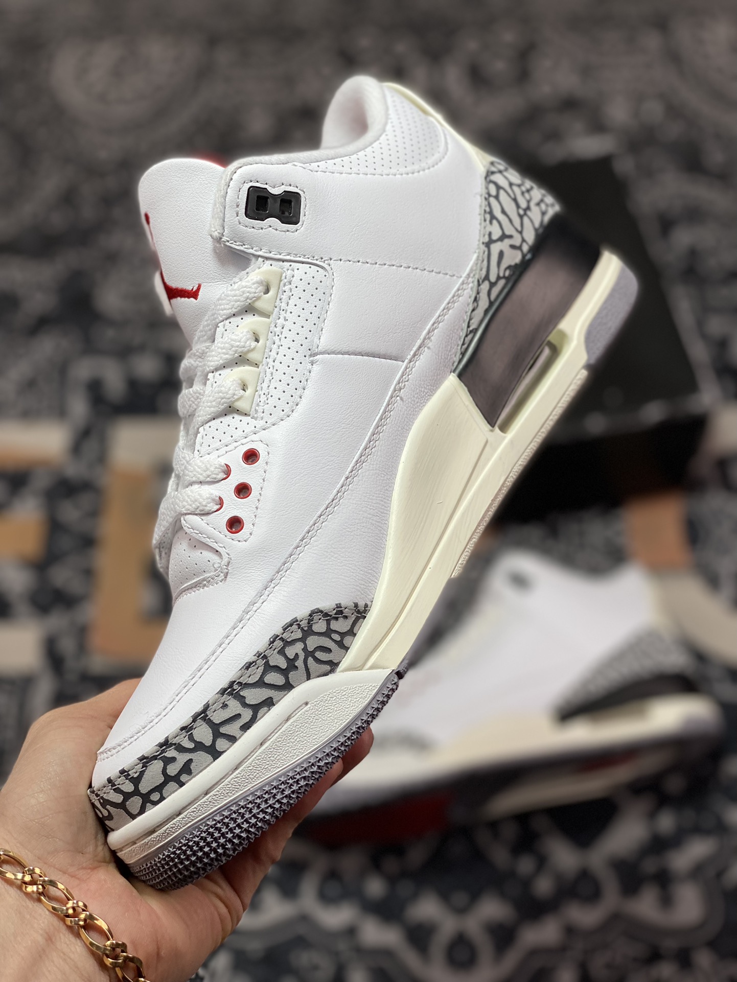 380 原装级别 S2纯原 Air Jordan 3 Retro ”White Cement Reimagined”白灰配色 DN3707-100