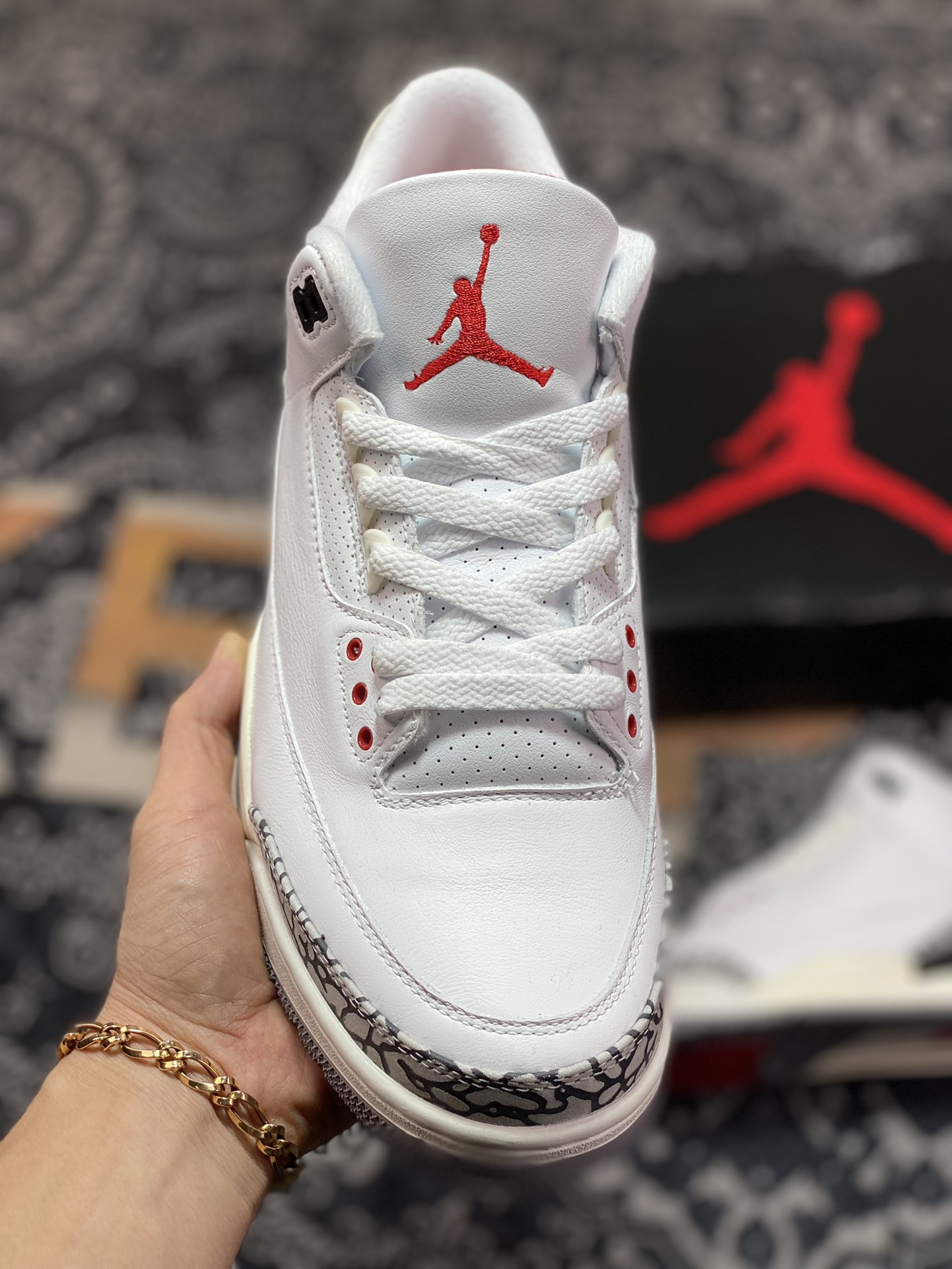 380 原装级别 S2纯原 Air Jordan 3 Retro ”White Cement Reimagined”白灰配色 DN3707-100