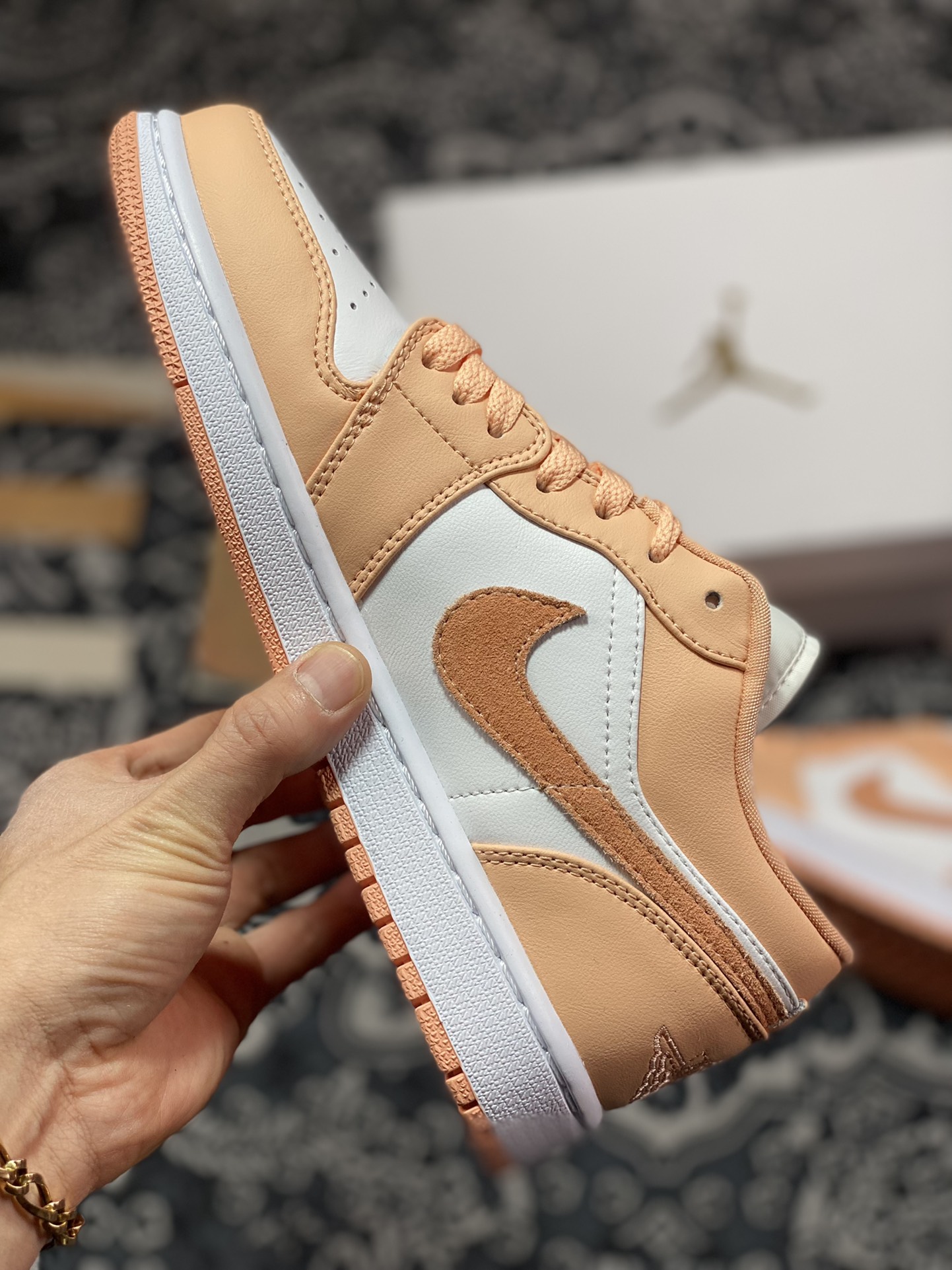 200 原厂级别 Air Jordan 1 Low ”Sunset Haze” 粉白AJ1低帮休闲板鞋 DC0774-801