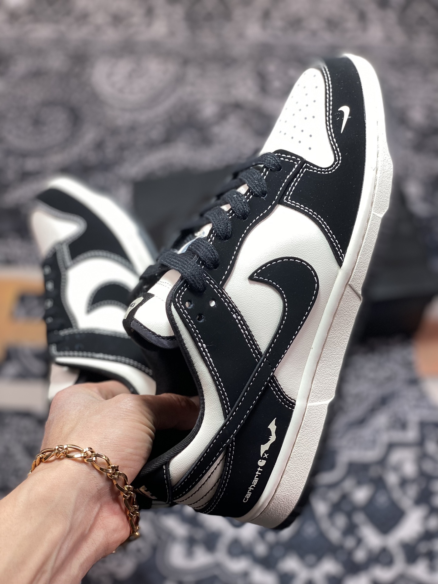 260 Carhartt WIP x Nike SB Dunk Low”Black/Beige/Bat”扣篮FC1688-300
