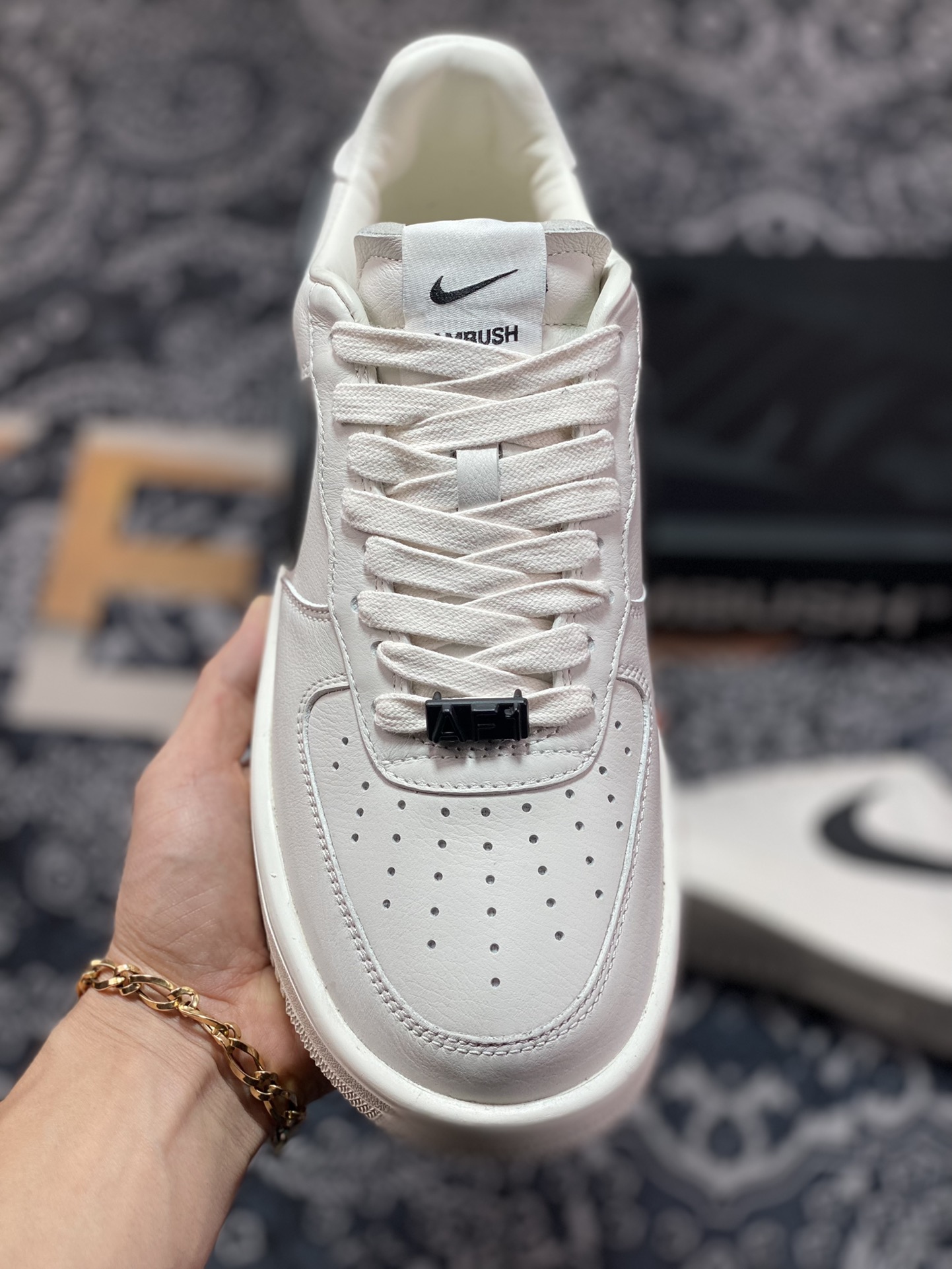 400 AMBUSH x Nike Air Force 1 Low”White/Black”空军一号宽底版系列低帮DV3464-002