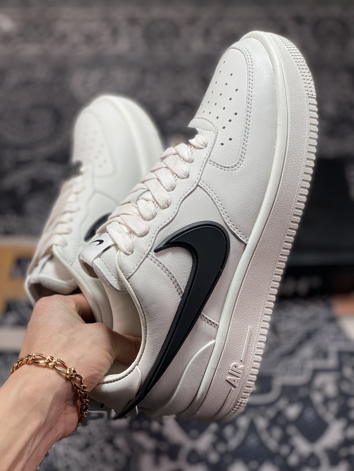 400 AMBUSH x Nike Air Force 1 Low”White/Black”空军一号宽底版系列低帮DV3464-002