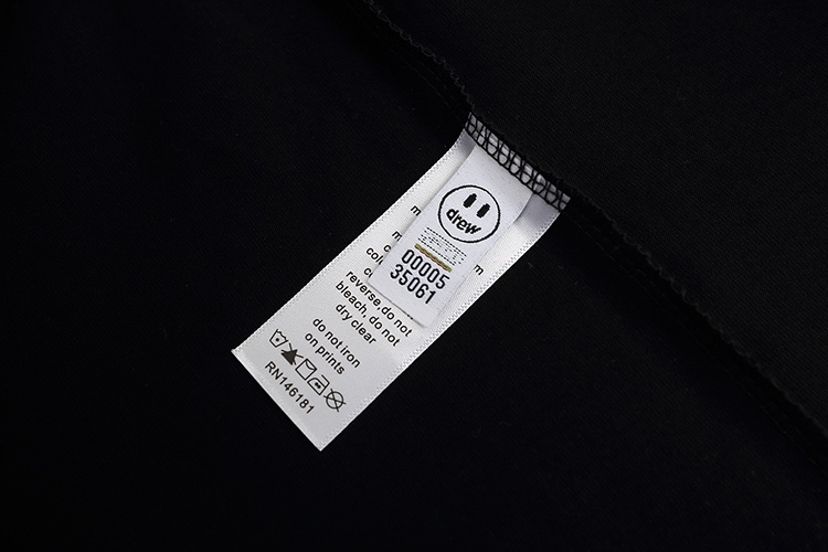 “DREW HOUSE LAUGHTY-HOSE Black T-shirts in Various Sizes with 230g Cotton Fabric” - 图片 7
