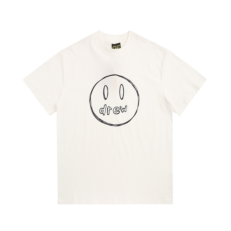 “DREW HOUSE White Cotton T-Shirt in Various Sizes, 230g Fabric” - 图片 1