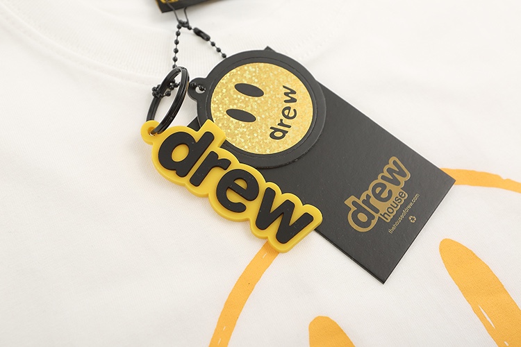 “DREW HOUSE Short Sleeve Smiles Tee in Black and White, 230g Pure Cotton Fabric” - 图片 7
