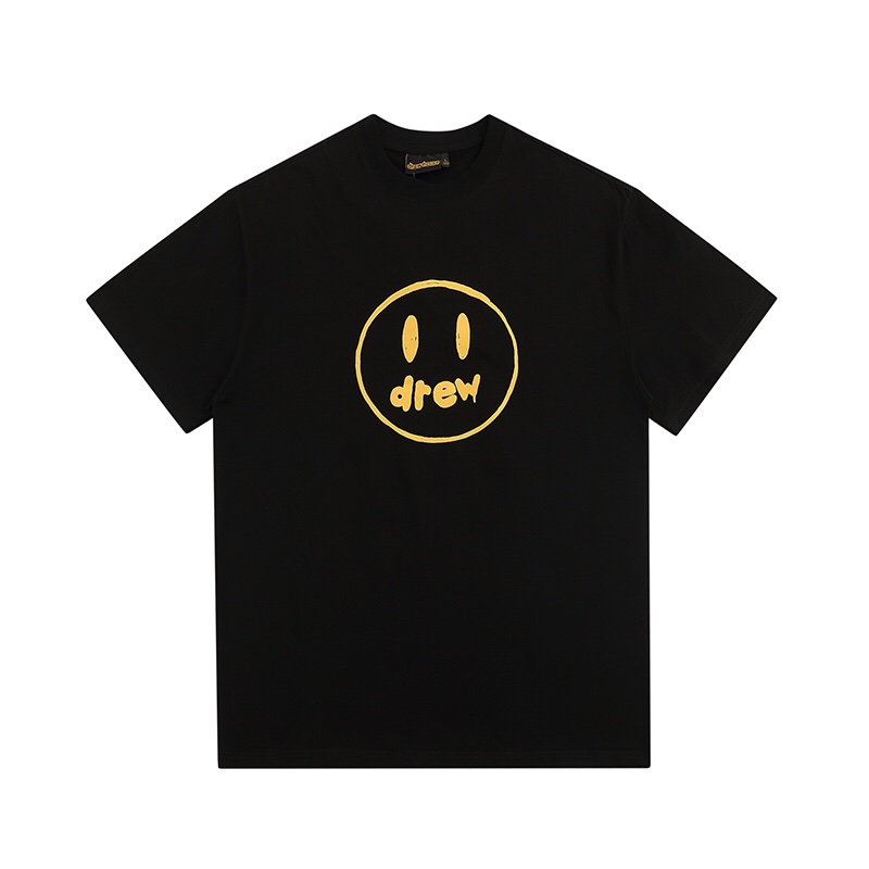 “DREW HOUSE Short Sleeve Smiles Tee in Black and White, 230g Pure Cotton Fabric” - 图片 2
