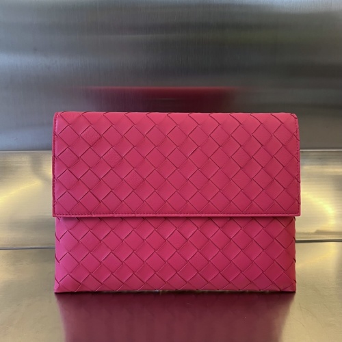 Bottega Veneta Pink Intrecciato Leather Clutch, 26x19x1.5 cm 1 Bottega Veneta Pink Intrecciato Leather Clutch, 26x19x1.5 cm