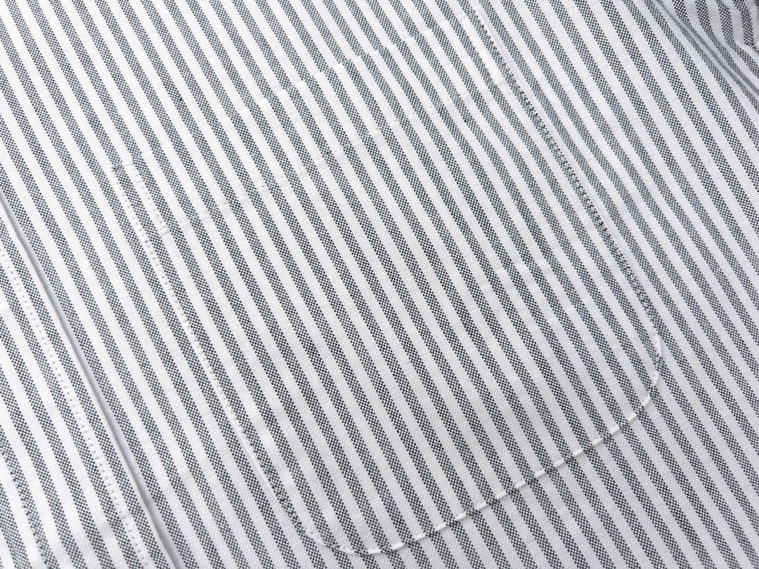 Tom Browne’s Classic Striped Oxford Swirl Shirt in Blue Grey, Sizes 0-4 - 图片 7