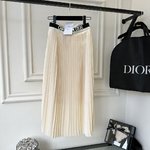Dior Clothing Skirts Beige White