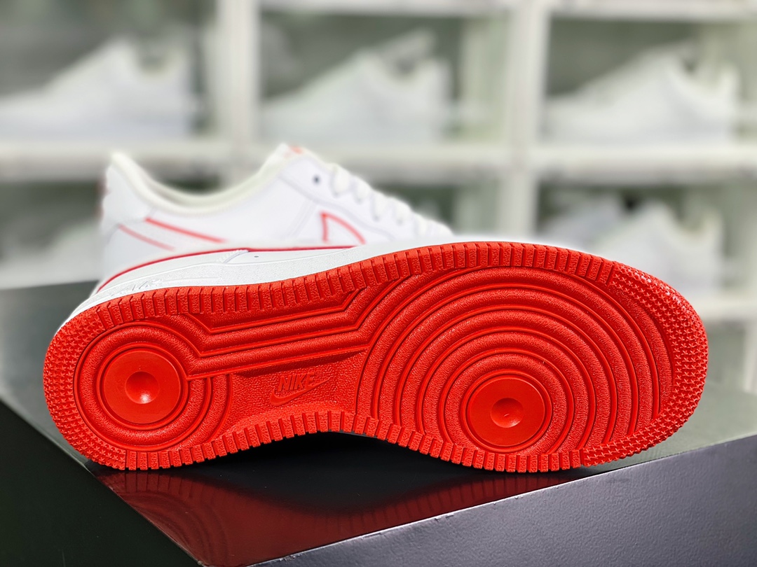 200 Air Force 1’07 Low LX”White/UNC”空军一号经典低帮百板鞋“皮革白红叠钩”DV0788-102