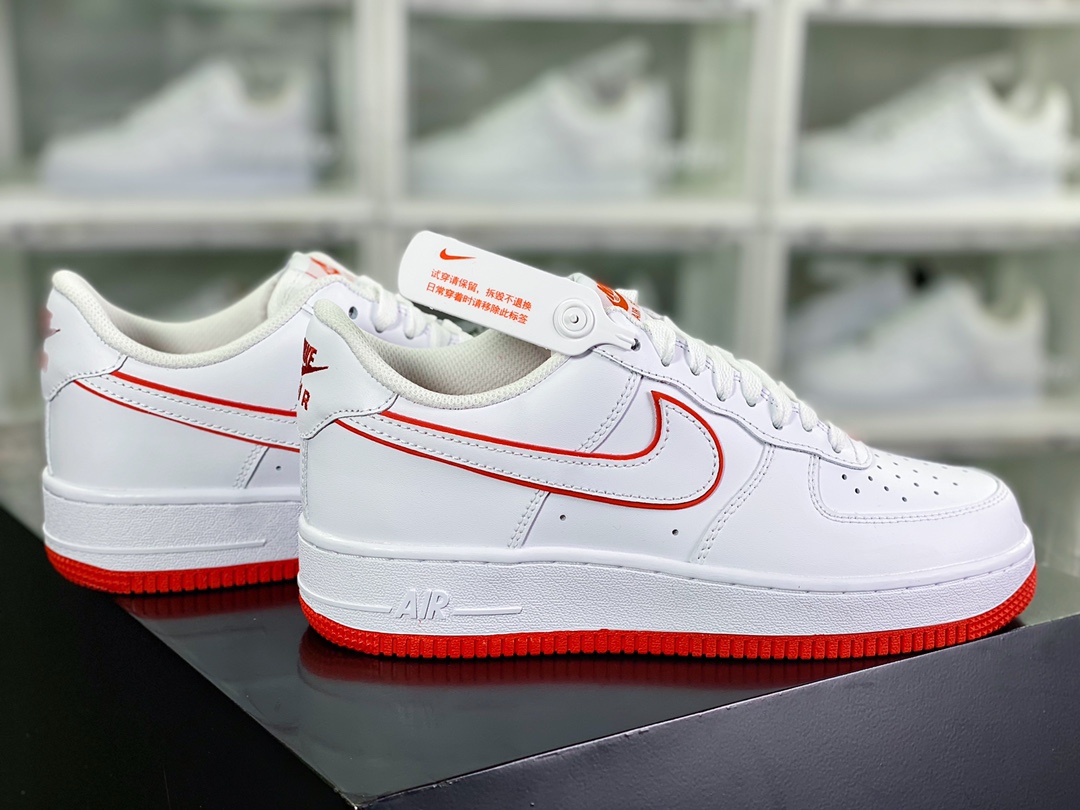 200 Air Force 1’07 Low LX”White/UNC”空军一号经典低帮百板鞋“皮革白红叠钩”DV0788-102