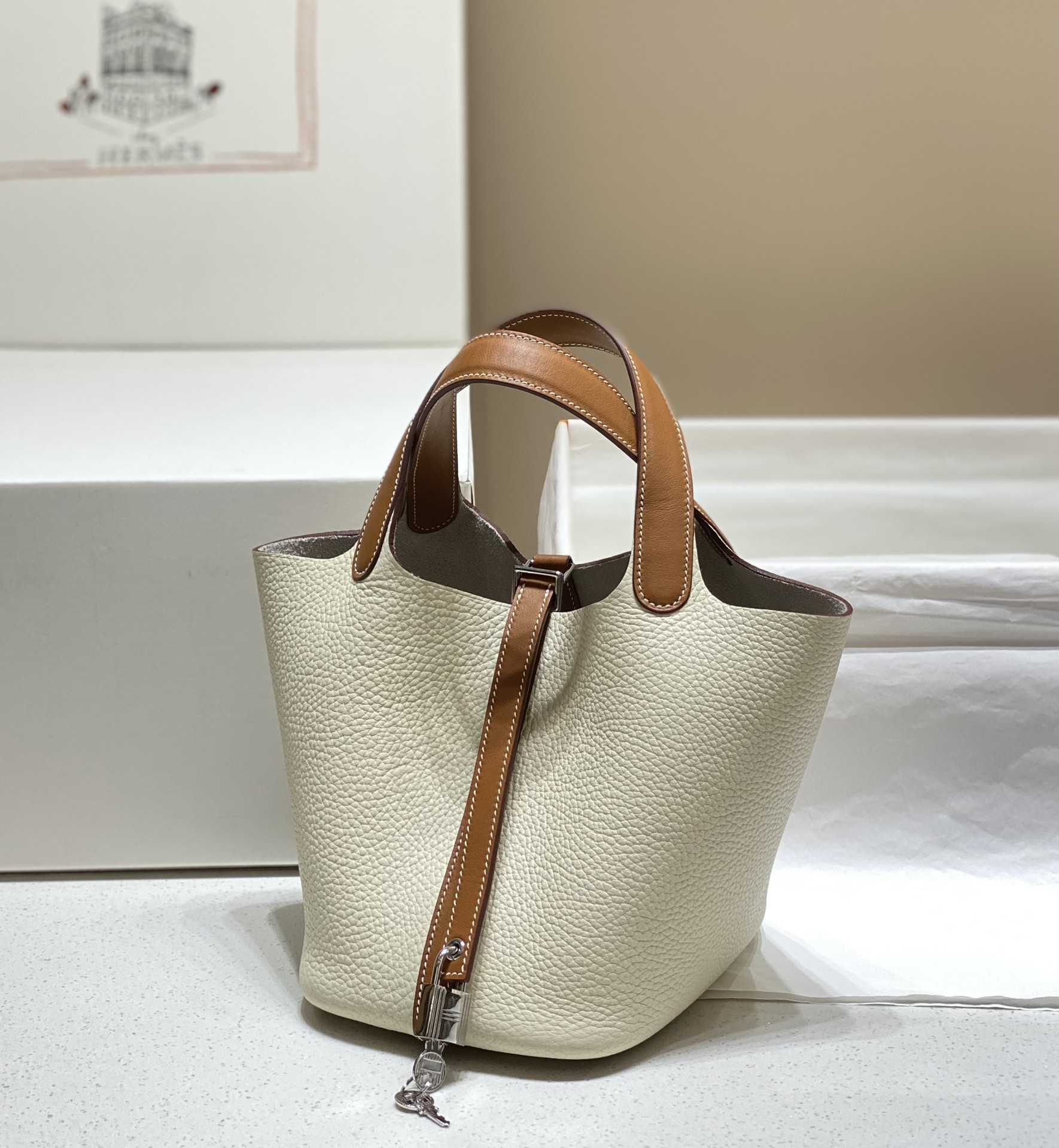 Hermès The latest color block hermes picotin