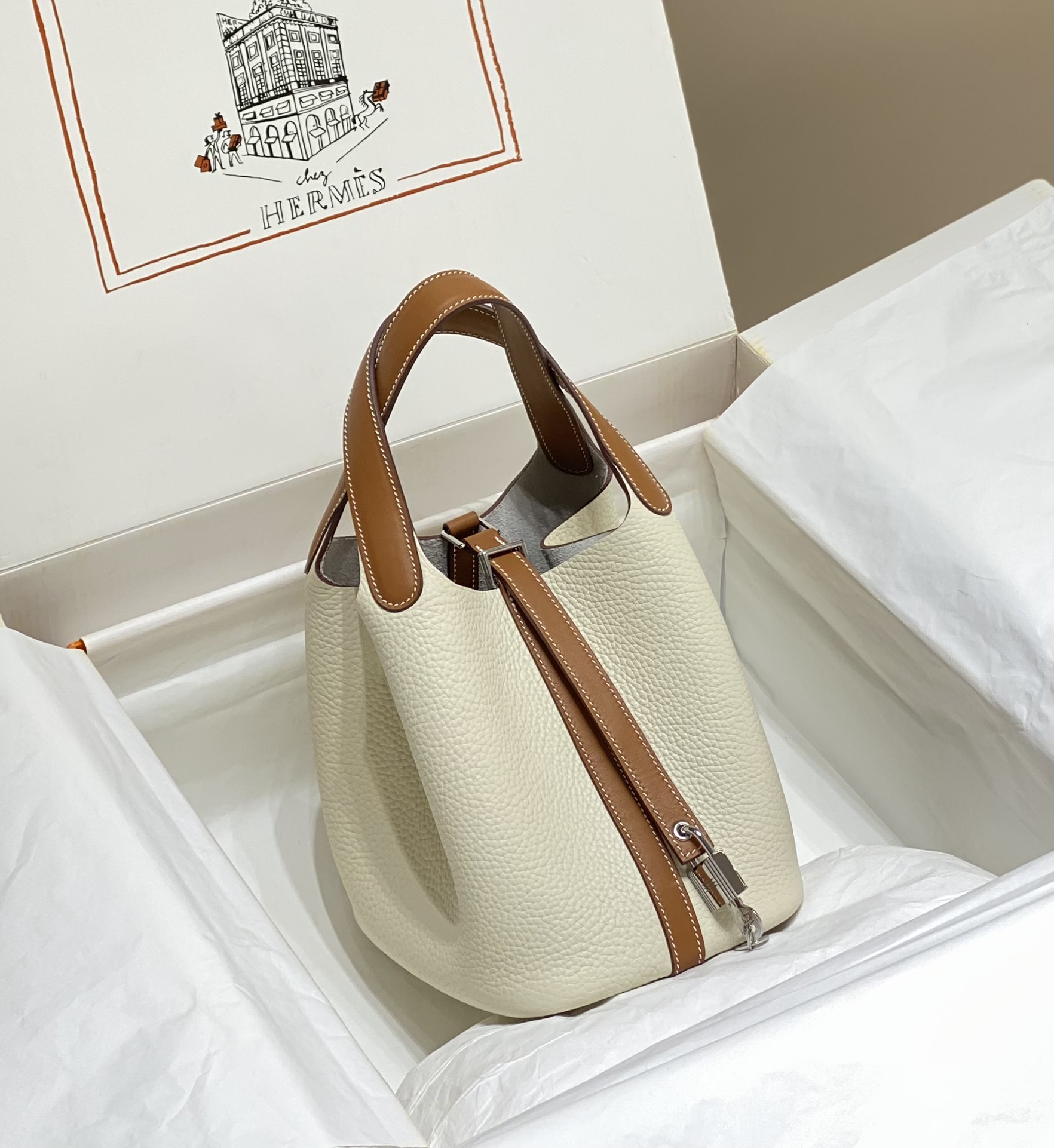 Hermès The latest color block hermes picotin