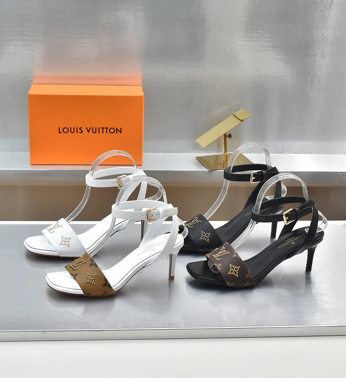 Louis Vuitton Schuhe Sandalen Schwarz Rose Weiß Kalbsleder Baumwolle Rindsleder Ziegenhaut Kautschuk Schaffell Fashion