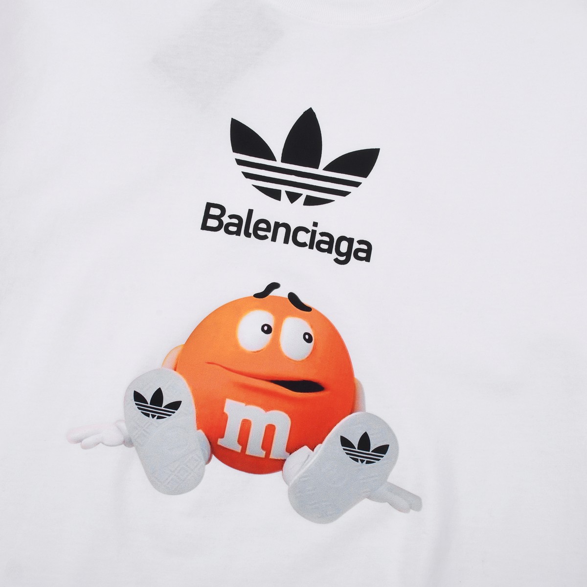 上新160 Balenciaga巴黎世家BLCG X Adidas 阿迪达斯巧克力豆卡通图案印花短袖T恤