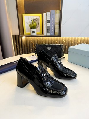 Fake Cheap best online Prada High Heel Pumps Single Layer Shoes Cowhide Genuine Leather Patent Sheepskin Fall/Winter Collection Fashion