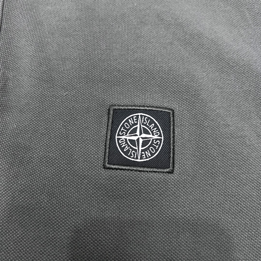 Stone Island/石头岛 刺绣罗盘徽标Polo短袖