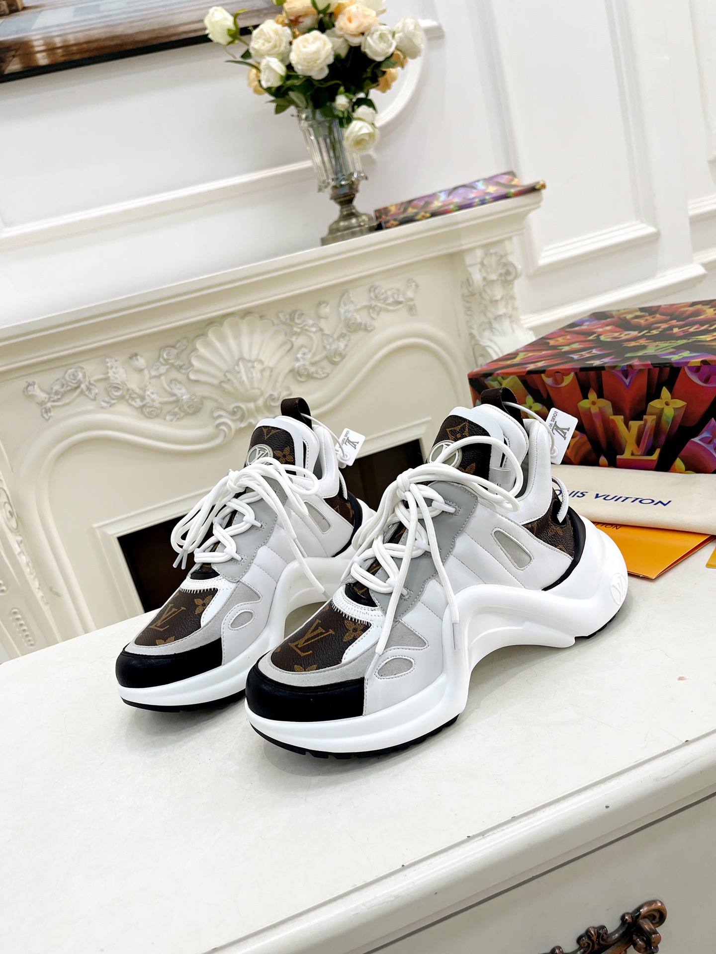Louis Vuitton Shoes Sneakers Splicing TPU Fashion Casual