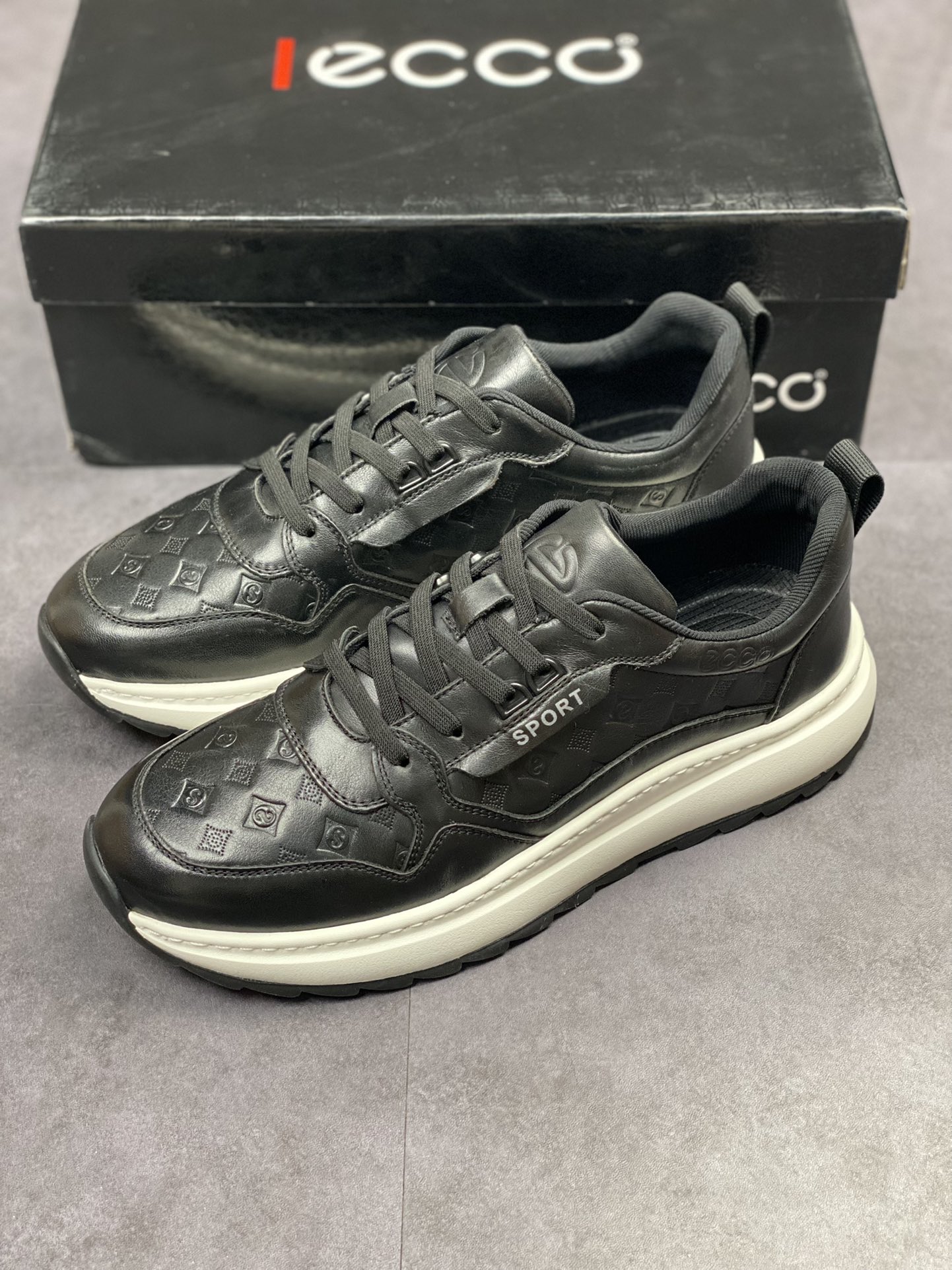 280  ECCO 爱步  黄景瑜同款休闲小皮鞋