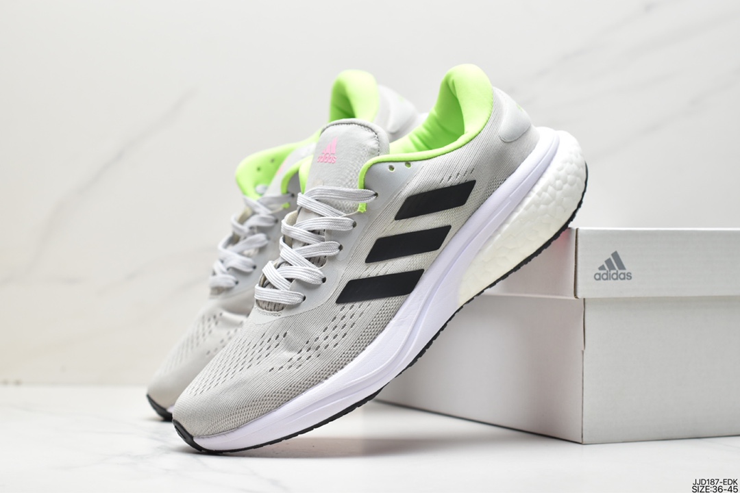 Adidas SUPERNOVA 2 shock-absorbing and rebound popcorn breathable casual running shoes