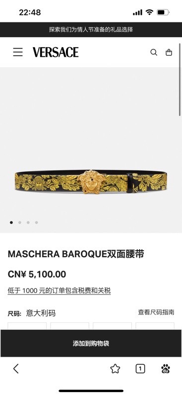   范思哲，宽4.0cm，原单精品，3D美杜莎腰带扣-Barocco印花-材质，头层牛皮，此款光滑的Sa