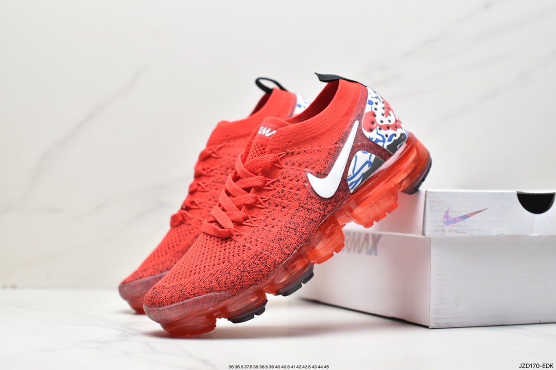 Nike Air VaporMax Flyknit 2.0 second generation air cushion foot straps with versatile jogging shoes 942842-011