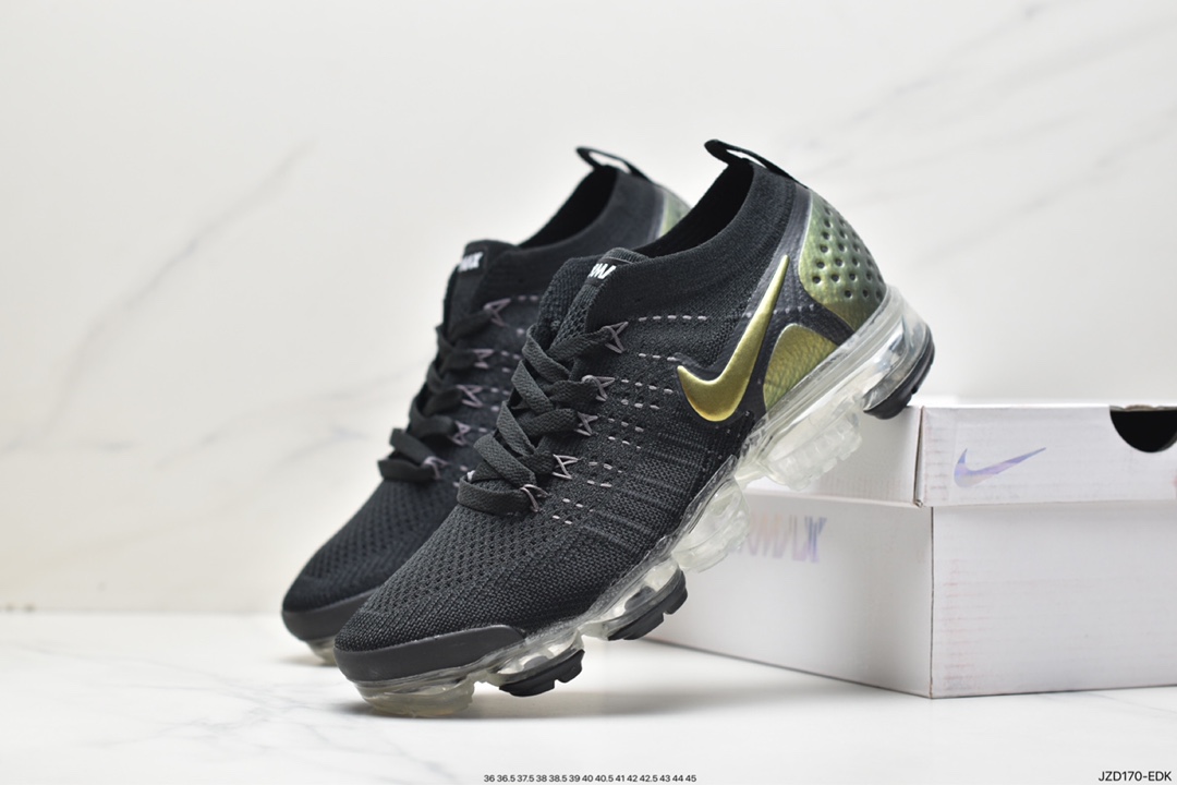 Nike Air VaporMax Flyknit 2.0 second generation air cushion foot straps with versatile jogging shoes 942842-011