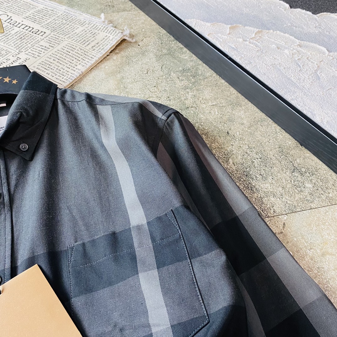 ！   三标齐全🔥官网款 可穿205斤❤ 巴宝莉 Burberry 原单品质 最新款 男装长袖衬衫 精选