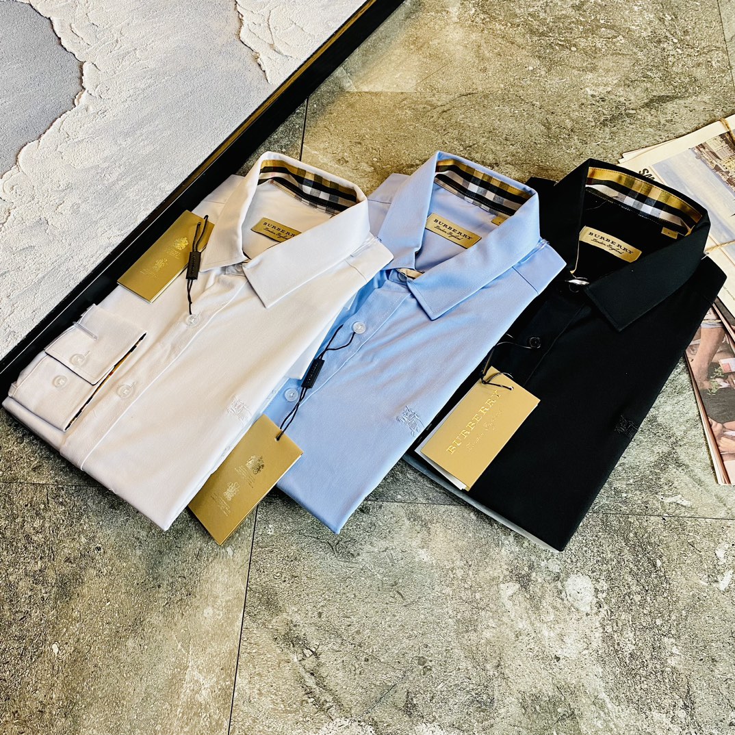 ！   三标齐全🔥官网款 可穿205斤❤ 巴宝莉 Burberry 原单品质 最新款 男装长袖衬衫 精选