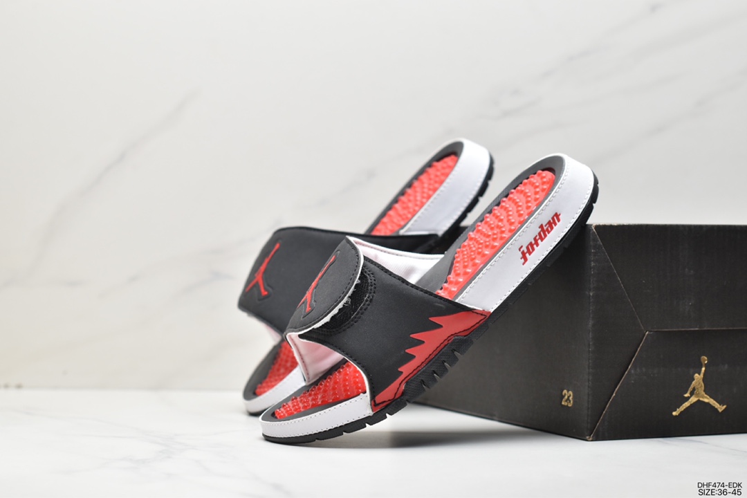 95 乔丹 JORDAN HYDRO IV AJ4 魔术贴 休闲户外 男拖鞋 532225 609275