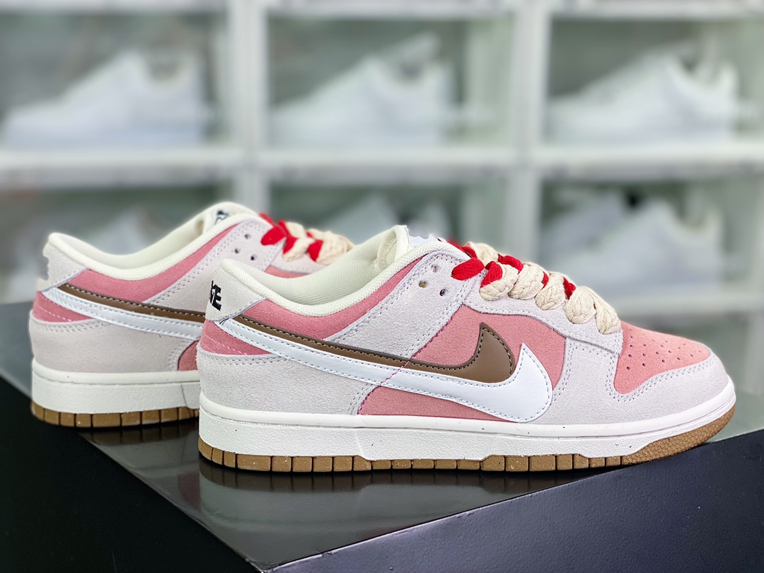 220 SB Dunk Low SE”85 Double Swoosh/Grey/Pink/Cherry”扣篮板鞋“麂皮浅灰粉棕双钩樱桃”DO9457-123