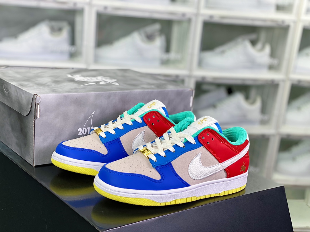 200 】 SB Dunk Low”Year of the Rabbit”扣篮系列低帮板鞋“蓝米橙京兔”RB8988-100