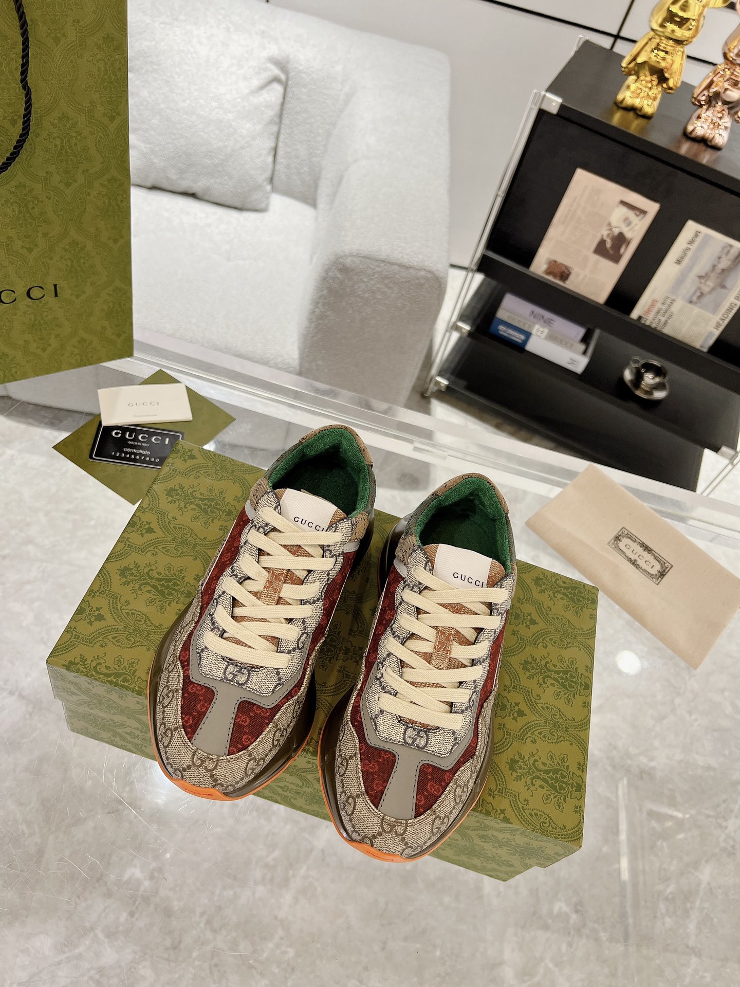 Gucci Buty sportowe Najwyższa jakość
 Unisex Kobiety Mężczyźni Skóra cielęca krowia jagnięca PU owcza TPU