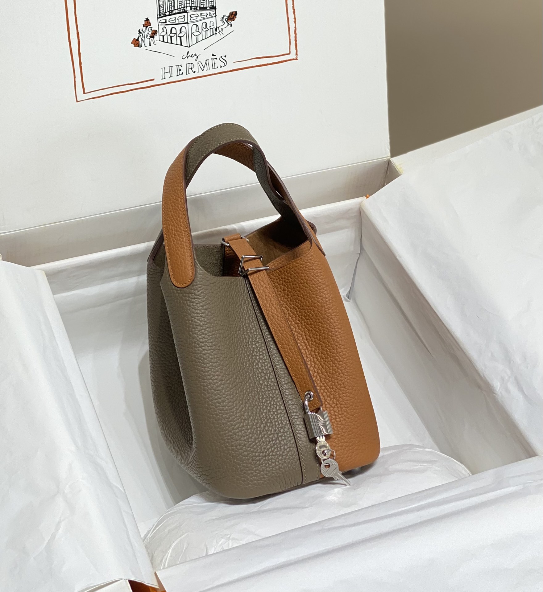 Hermès The latest color block hermes picotin
