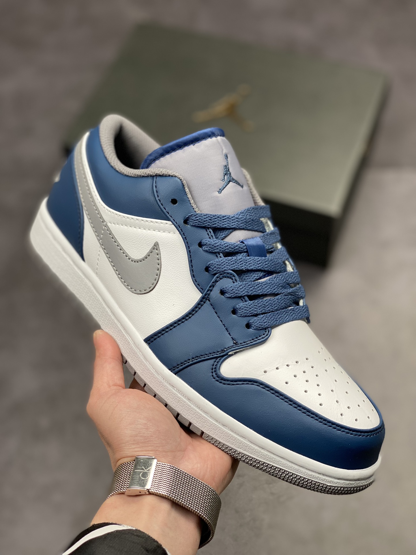 200 Air Jordan 1 Low 灰白蓝 AJ1乔1低帮休闲板鞋553558-412