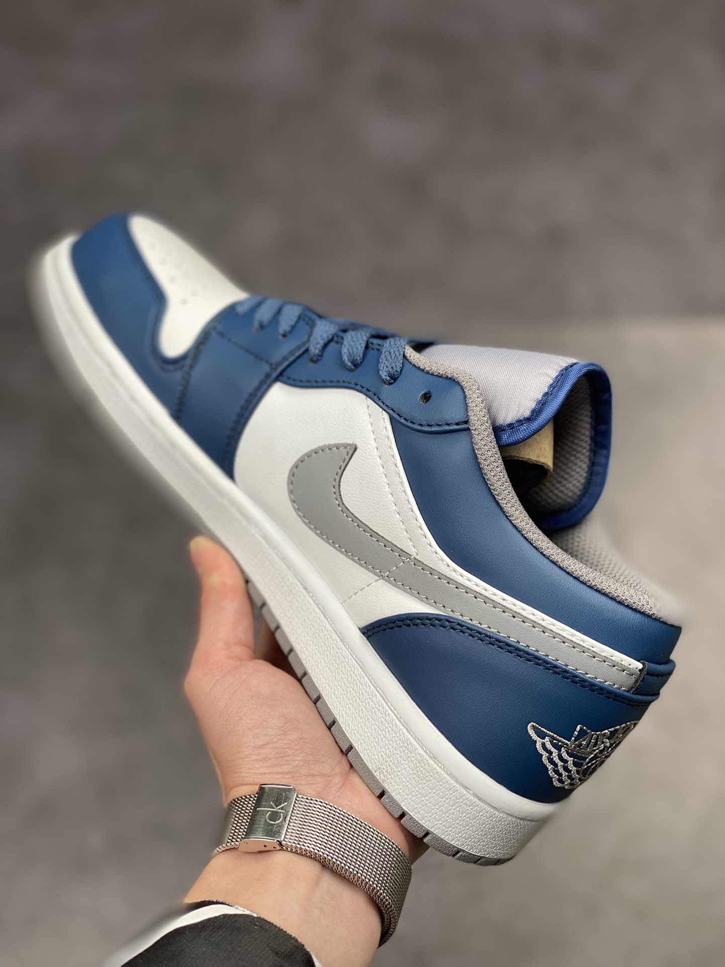 200 Air Jordan 1 Low 灰白蓝 AJ1乔1低帮休闲板鞋553558-412