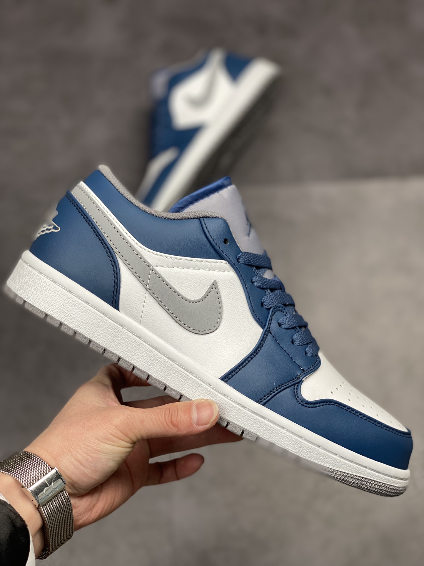 200 Air Jordan 1 Low 灰白蓝 AJ1乔1低帮休闲板鞋553558-412