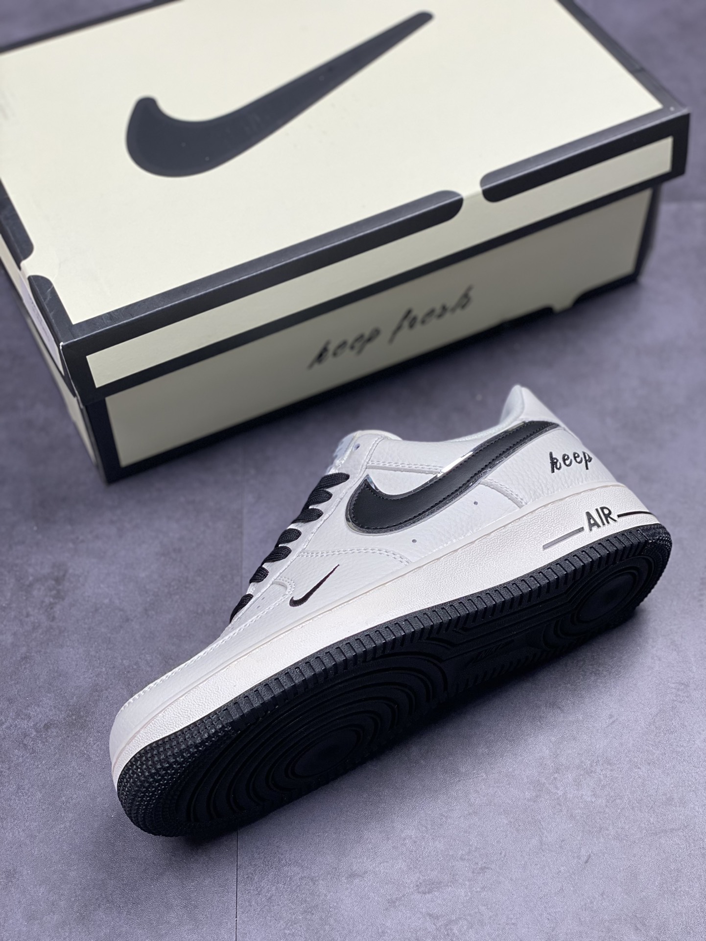 250 Nike Air Force 1 Low 07 黑银勾 BM1996-022