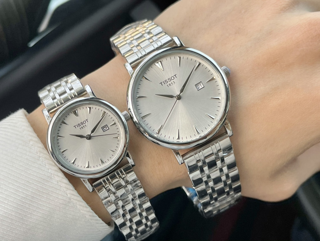 “TISSOT 32622-KIM+20 Couple Watch: Imported Stone Core, Steel Belt, 316L Steel, 40mm Men’s, 30mm Women’s” - 图片 3